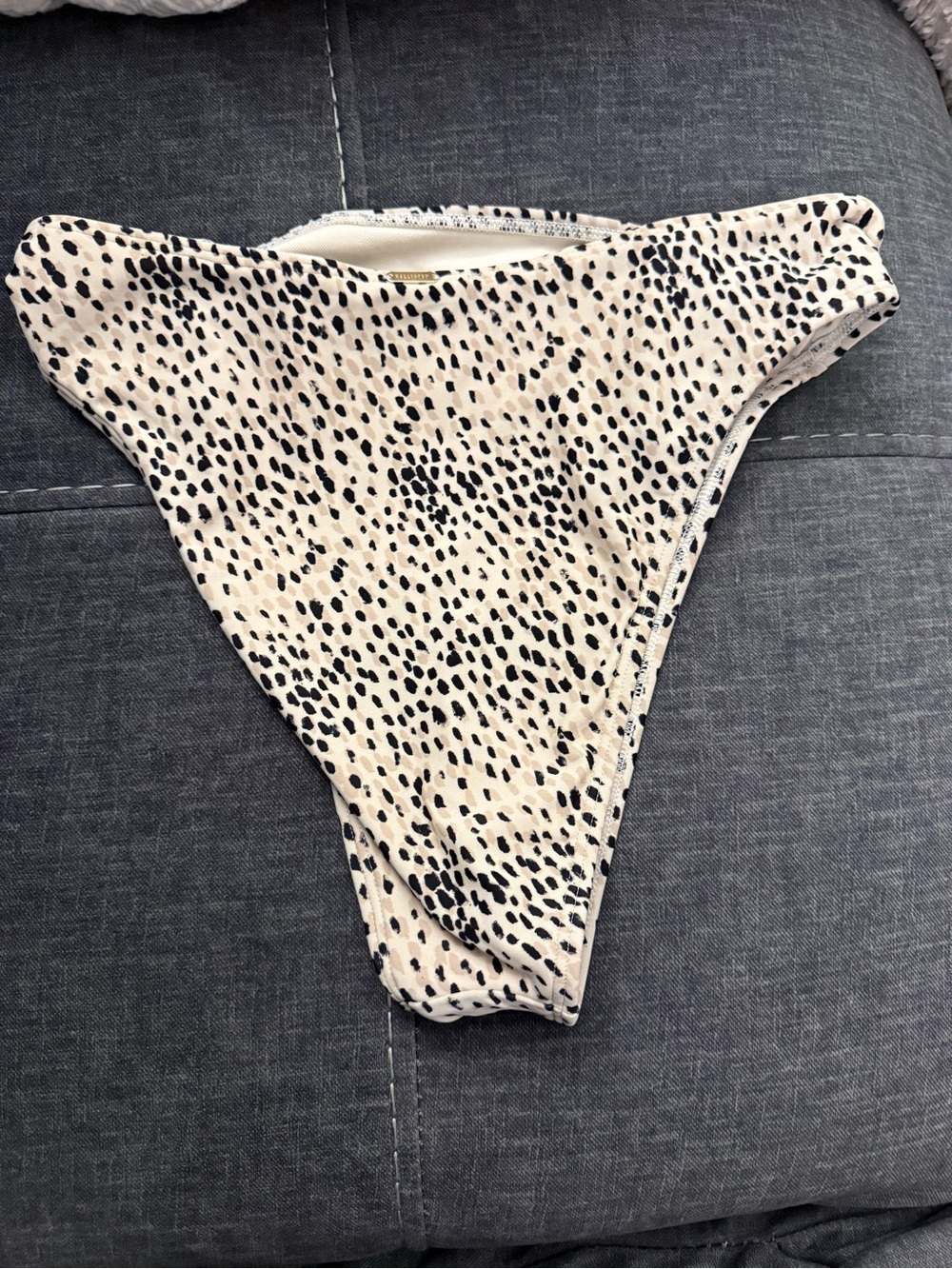 Beige Leopard Print Bikini Bottoms